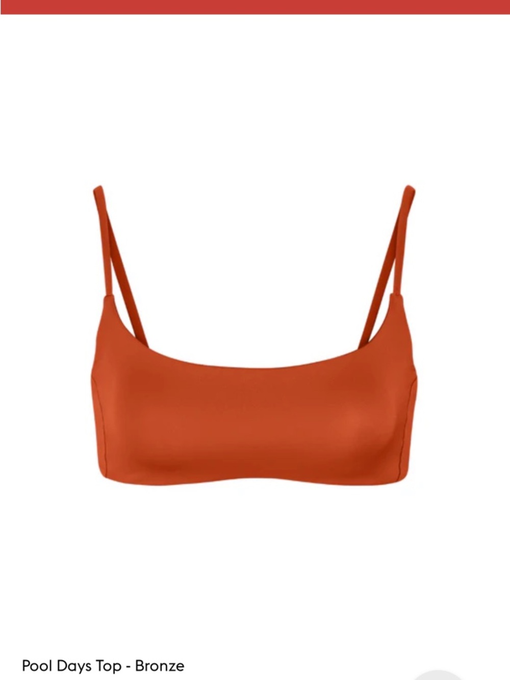 Left on Friday Pool Days top in Bronze